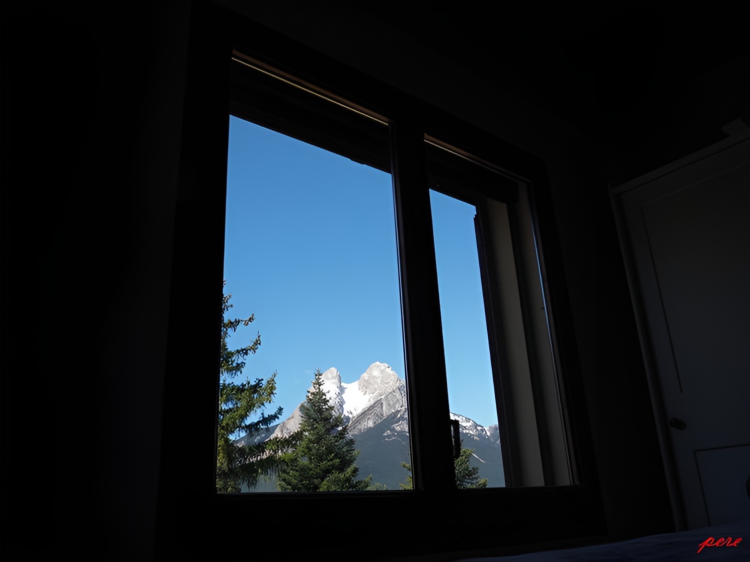 Vistes al Pedraforca des de la finestra